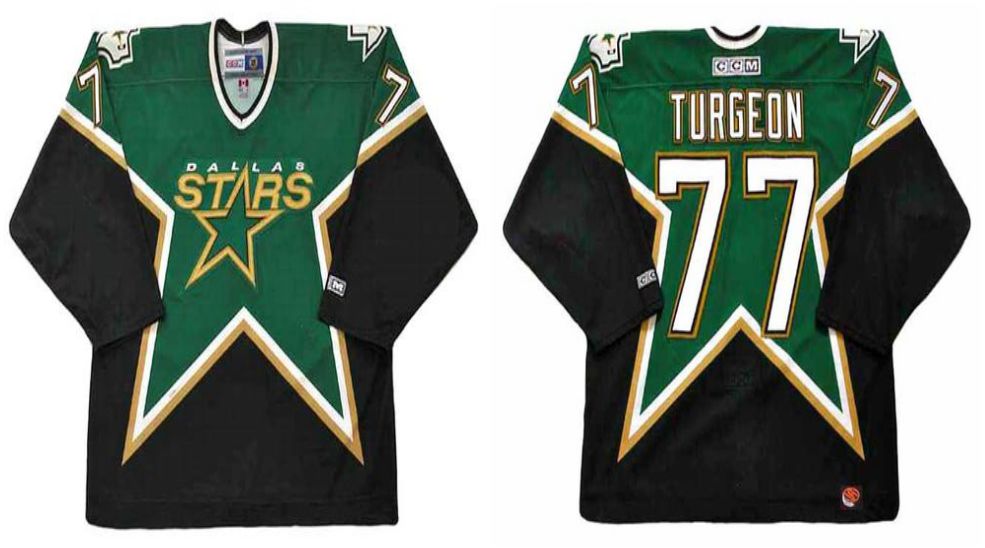 2019 Men Dallas Stars 77 Turgeon Black CCM NHL jerseys